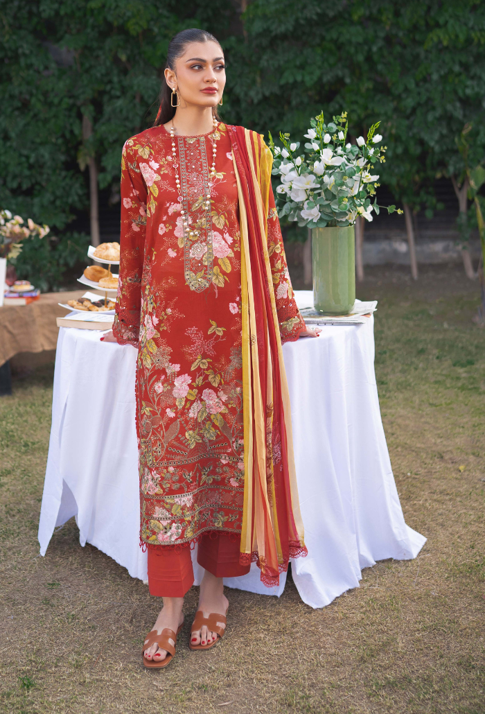 Humdum | Gardenia Lawn 24 | Printkari Lawn PLG 03 by HumDum - Designer Dress - Type: Ladies Clothes - Available at Libayah - 100% Original