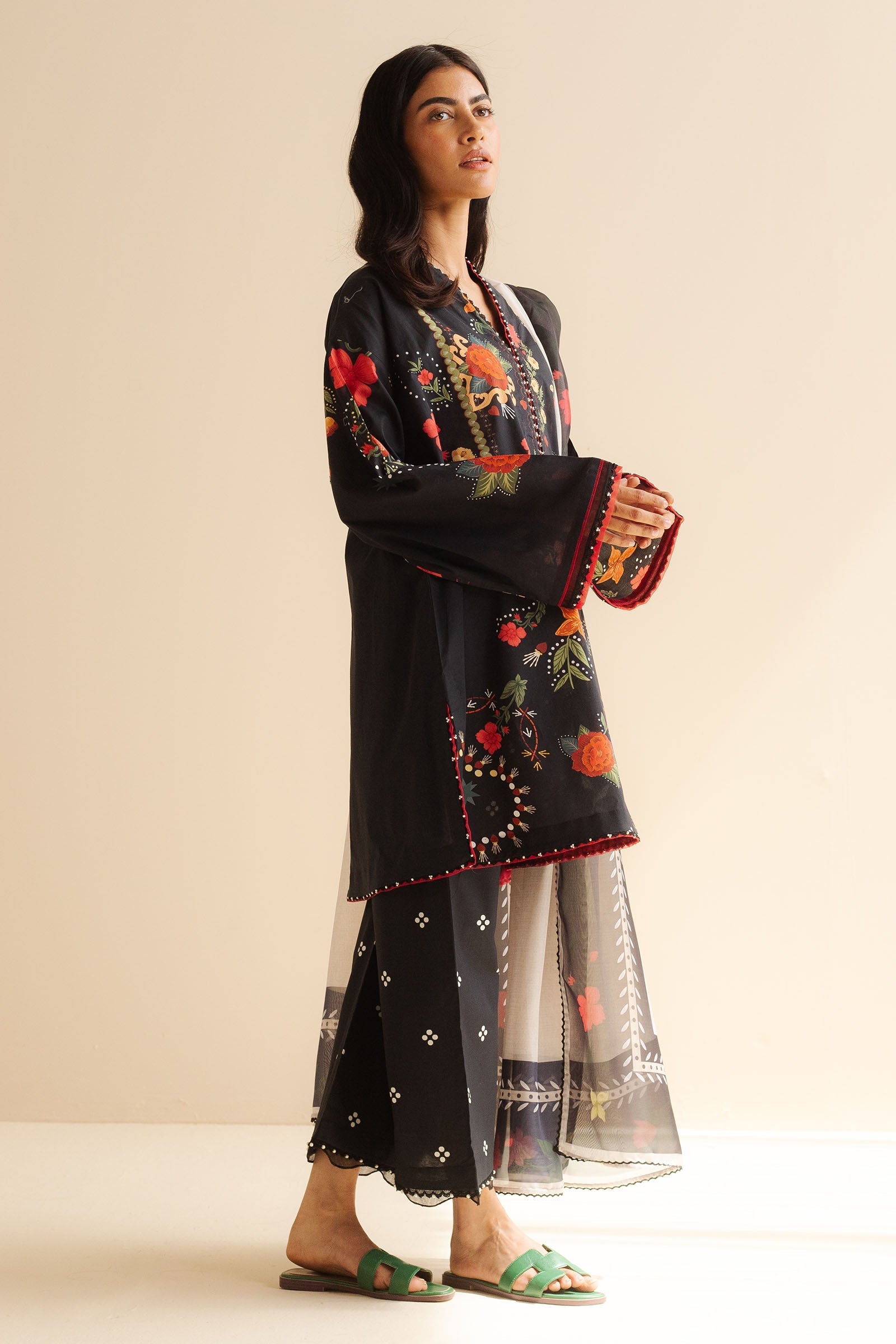 Zara Shahjahan | Coco Prints | Nyra-5A by Zara Shahjahan - Designer Dress - Type: Ladies Clothes - Available at Libayah - 100% Original