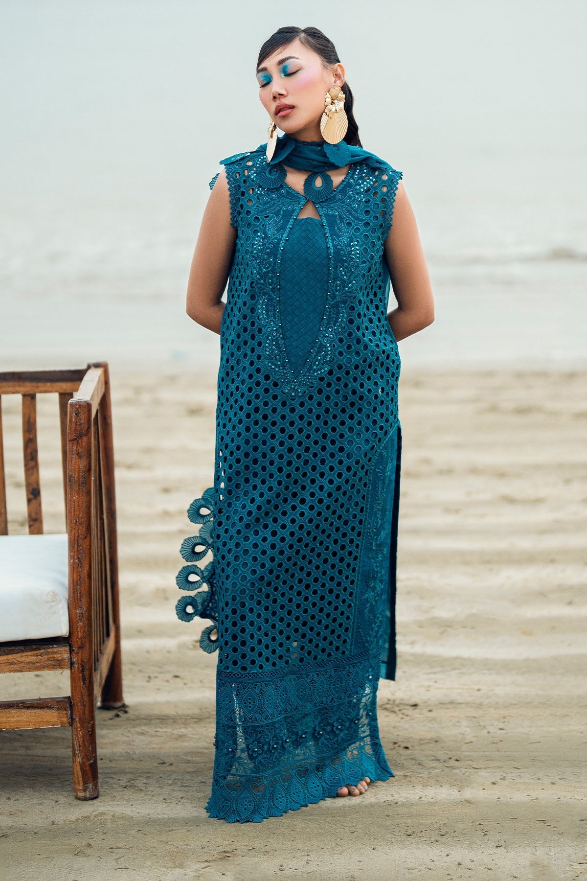 Nureh | Khuwab Luxury Lawn | NE-148 by Nureh - Designer Dress - Type: Ladies Clothes - Available at Libayah - 100% Original