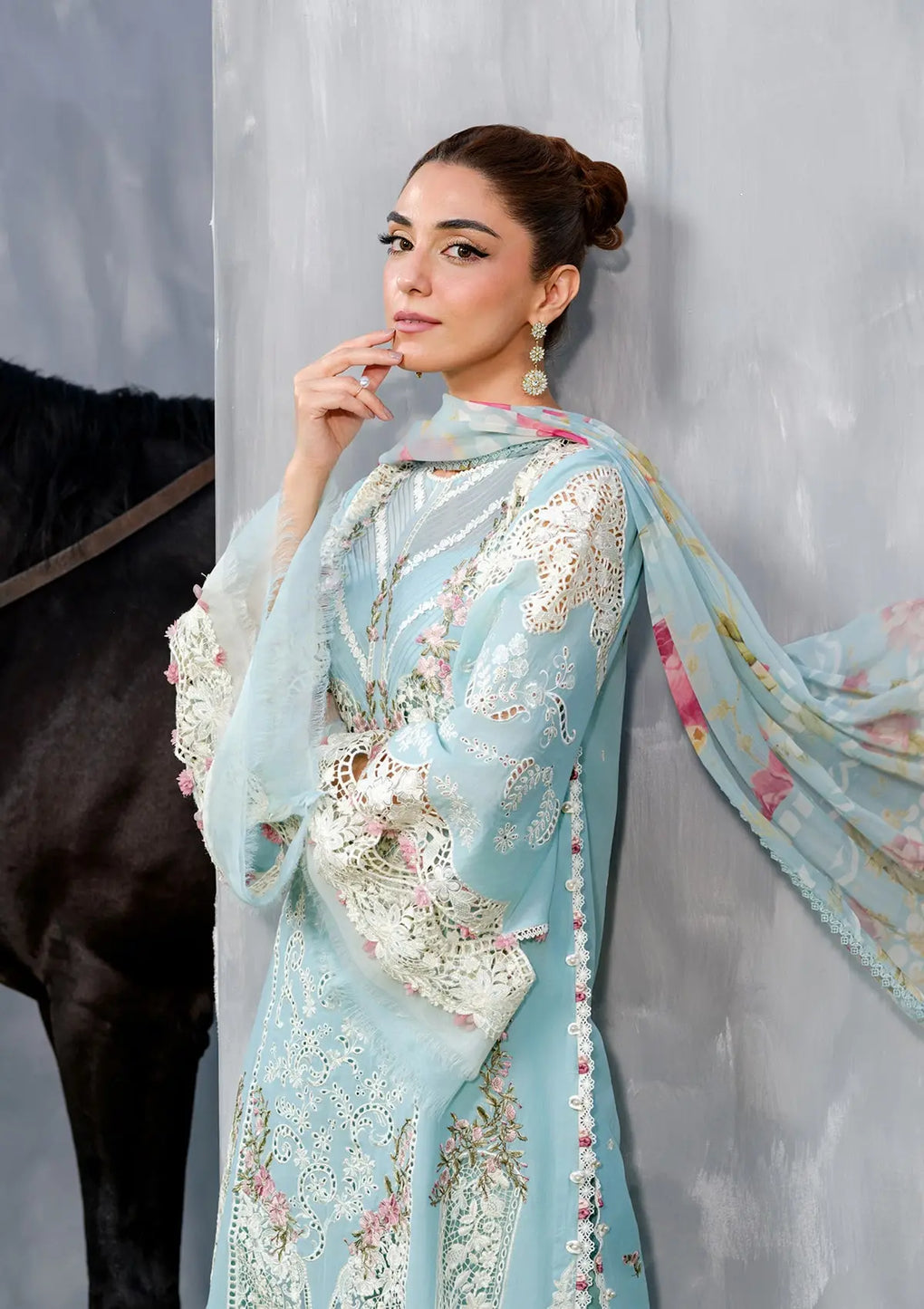 Elaf Premium | Luxury Lawn 25 | ELH-5B ELYA by Elaf Premium - Designer Dress - Type: Ladies Clothes - Available at Libayah - 100% Original