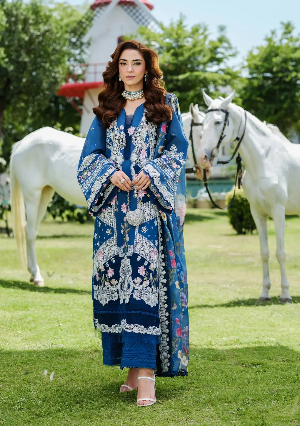 Elaf Premium | Luxury Lawn 25 | ELH-2A ZIVA by Elaf Premium - Designer Dress - Type: Ladies Clothes - Available at Libayah - 100% Original
