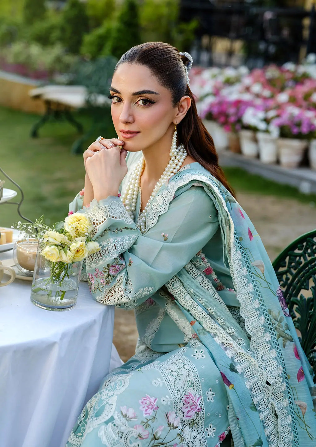 Elaf Premium | Luxury Lawn 25 | ELH-2B ZOYA by Elaf Premium - Designer Dress - Type: Ladies Clothes - Available at Libayah - 100% Original