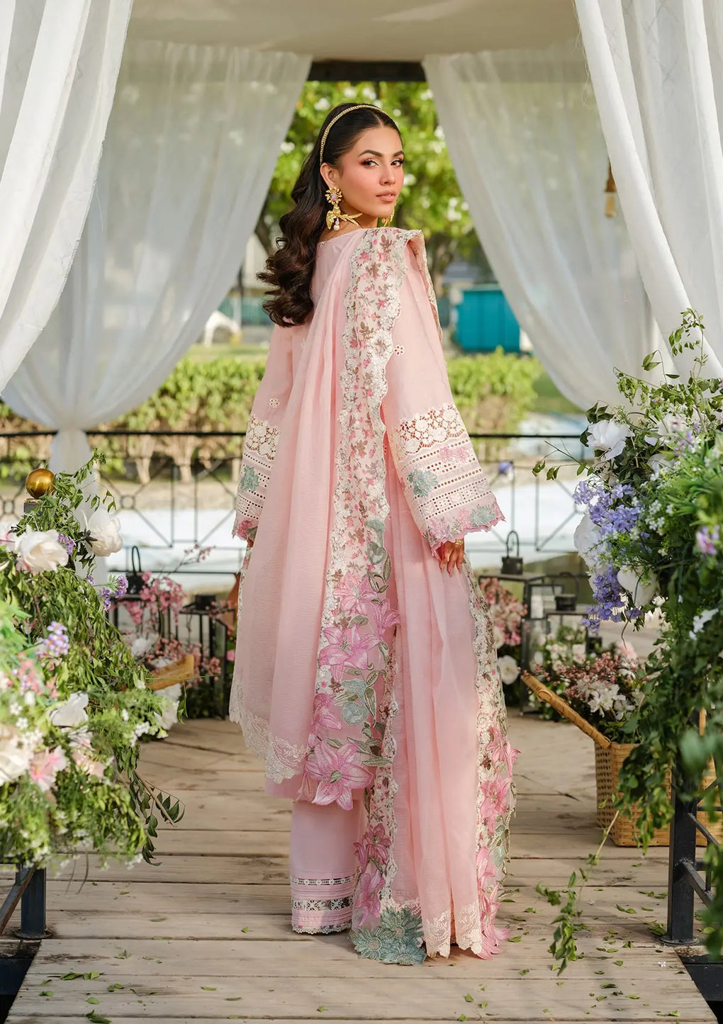 Elaf Premium | Luxury Lawn 25 | ELH-1B SOPHIA by Elaf Premium - Designer Dress - Type: Ladies Clothes - Available at Libayah - 100% Original