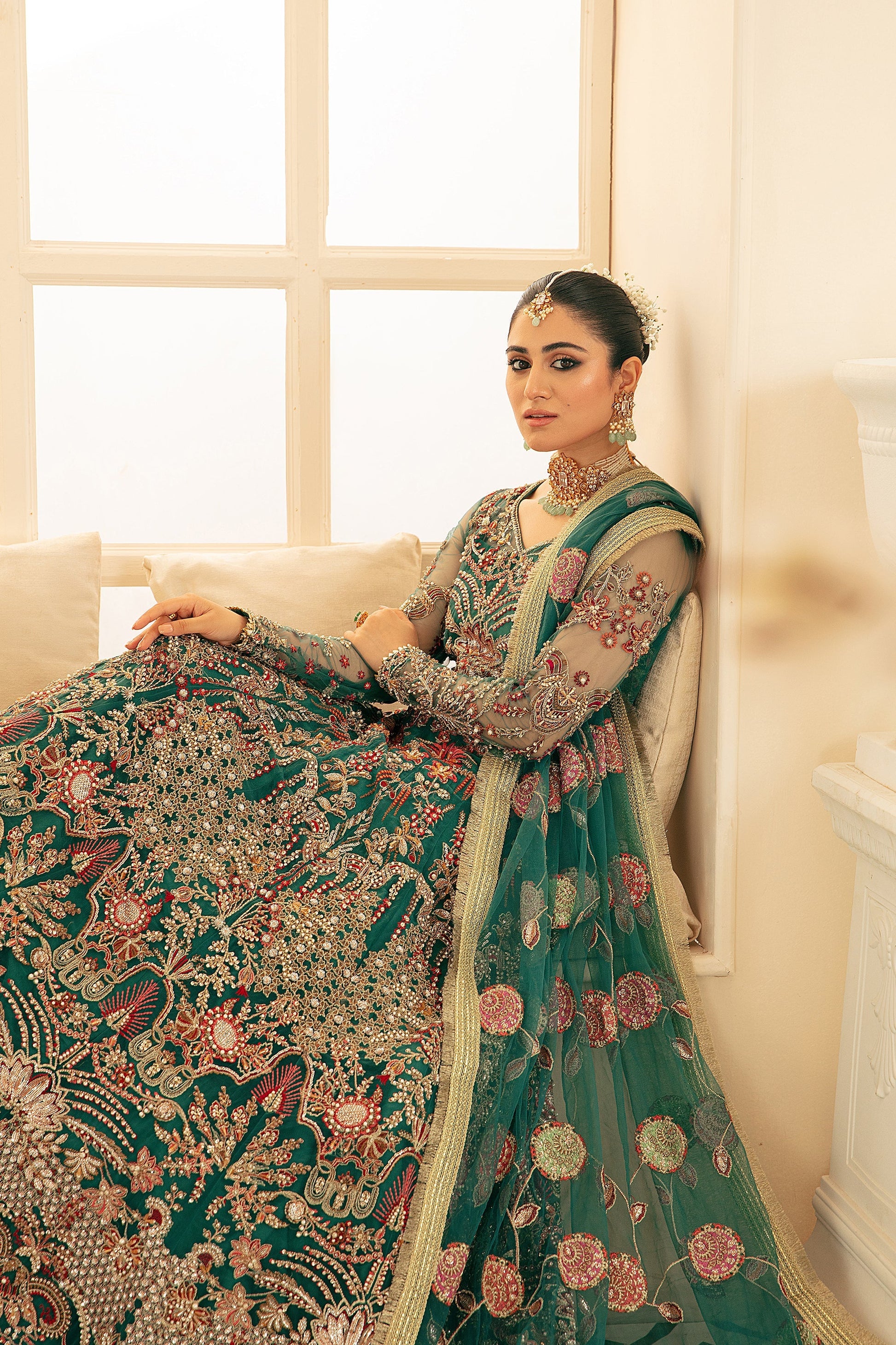 Ezra | Wedding Collection | Zeenat by Ezra - Designer Dress - Type: Ladies Clothes - Available at Libayah - 100% Original