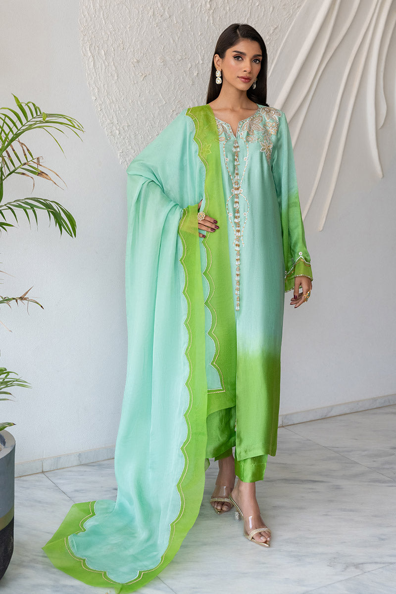 Chic Ophicial | Celenia Pret | Ombre Green by Chic Ophicial - Designer Dress - Type: Ladies Clothes - Available at Libayah - 100% Original