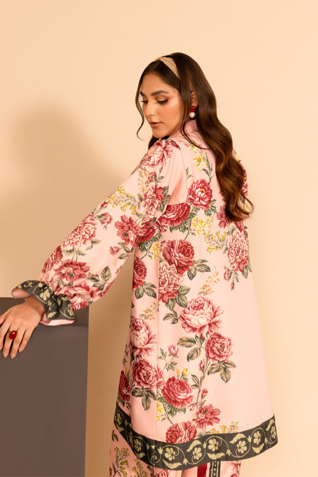Fozia Khalid | Print Edit | Coral by Fozia Khalid - Designer Dress - Type: Casuals - Available at Libayah - 100% Original