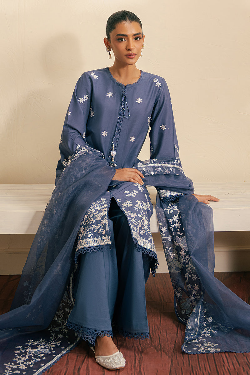 Cross Stitch | Embroidered Lawn Mahiri 24 | CRYSTAL FLORA by Cross Stitch - Designer Dress - Type: Luxury - Available at Libayah - 100% Original