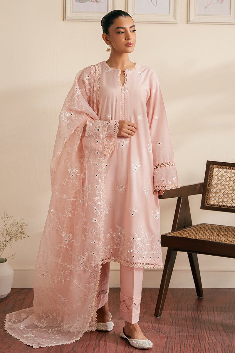 Cross Stitch | Embroidered Lawn Mahiri 24 | SILVER PINK by Cross Stitch - Designer Dress - Type: Luxury - Available at Libayah - 100% Original