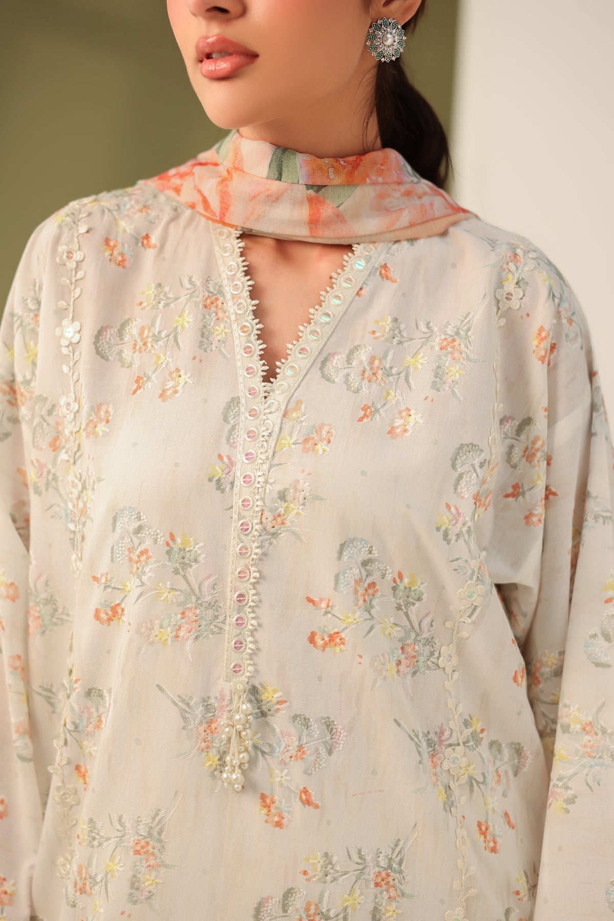 Baroque | Eid Printique | EMBROIDERED PRINTED LAWN UF-4181 by Baroque - Designer Dress - Type: Ladies Clothes - Available at Libayah - 100% Original