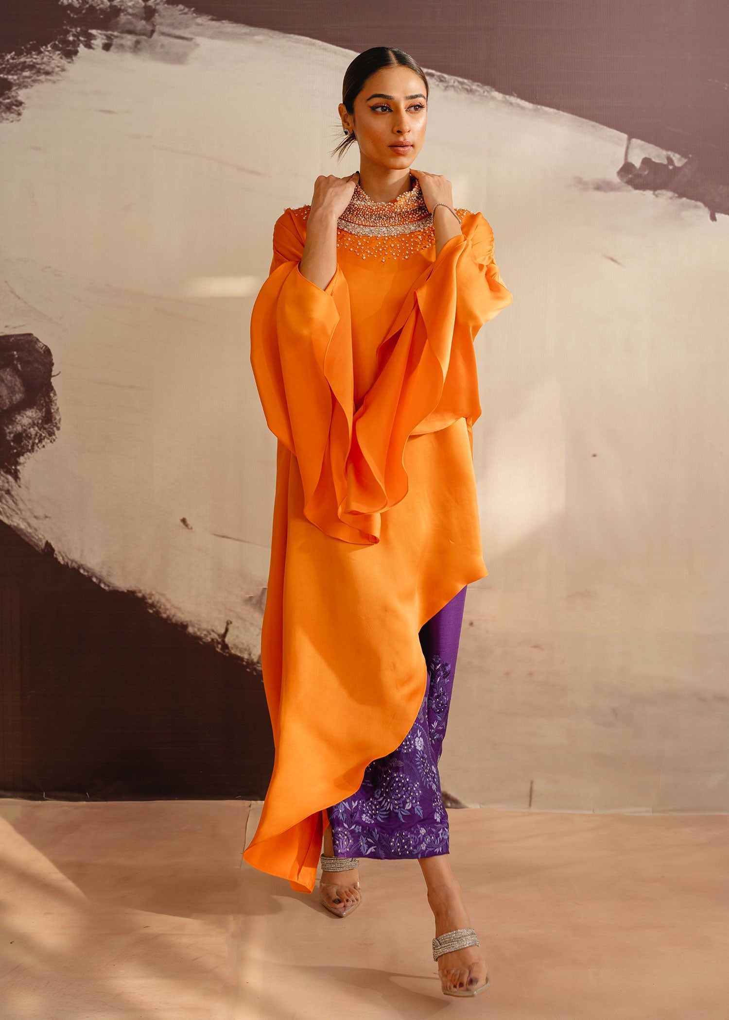 Mahgul | Eye of Cemal | Mandarin Glow by Mahgul - Designer Dress - Type: Ladies Clothes - Available at Libayah - 100% Original
