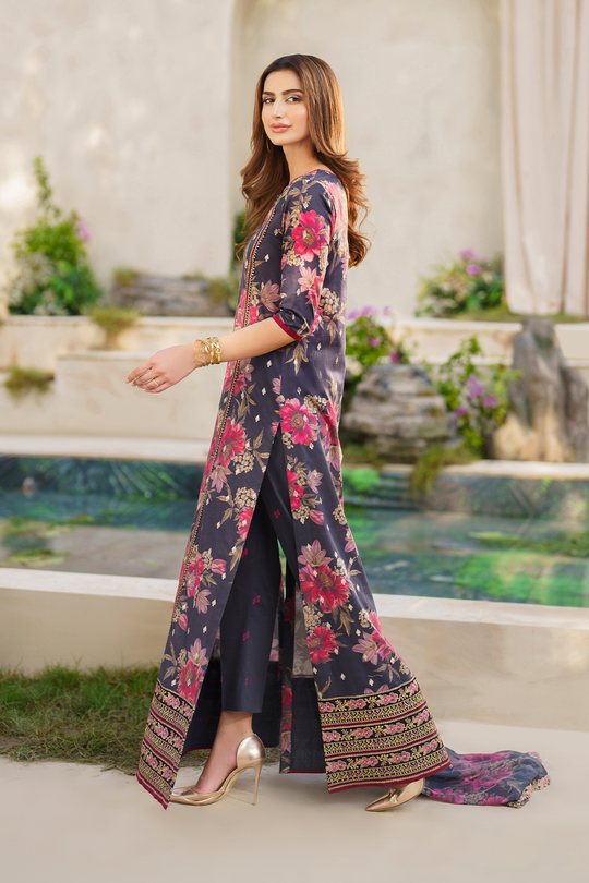 Iznik | Exclusive Lawn | SFL-12 EMBROIDERED LAWN by Iznik - Designer Dress - Type: Ladies Clothes - Available at Libayah - 100% Original