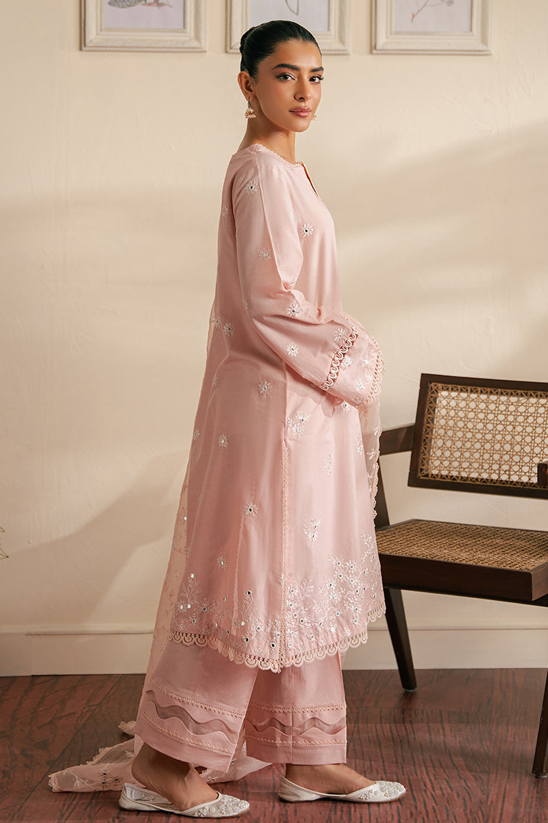Cross Stitch | Embroidered Lawn Mahiri 24 | SILVER PINK by Cross Stitch - Designer Dress - Type: Luxury - Available at Libayah - 100% Original