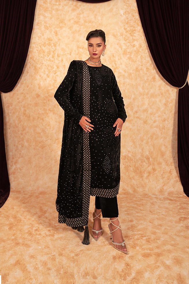 Fozia Khalid | Velvet Deck | Jewel by Fozia Khalid - Designer Dress - Type: Formal - Available at Libayah - 100% Original