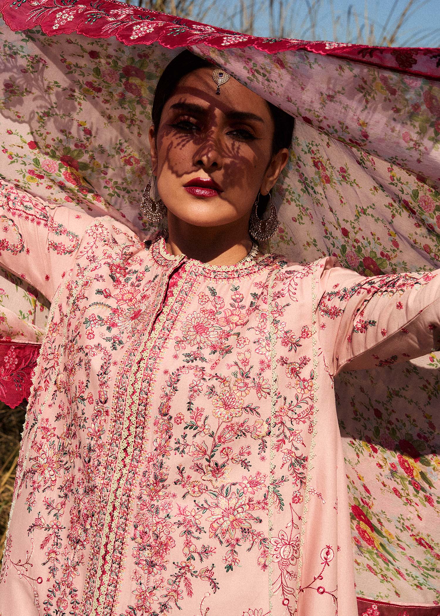 Hussain Rehar | Surkh Eid Pret'25 | Neher by Hussain Rehar - Designer Dress  - Type : Ladies Clothes - Available at Libayah - 100% Original 