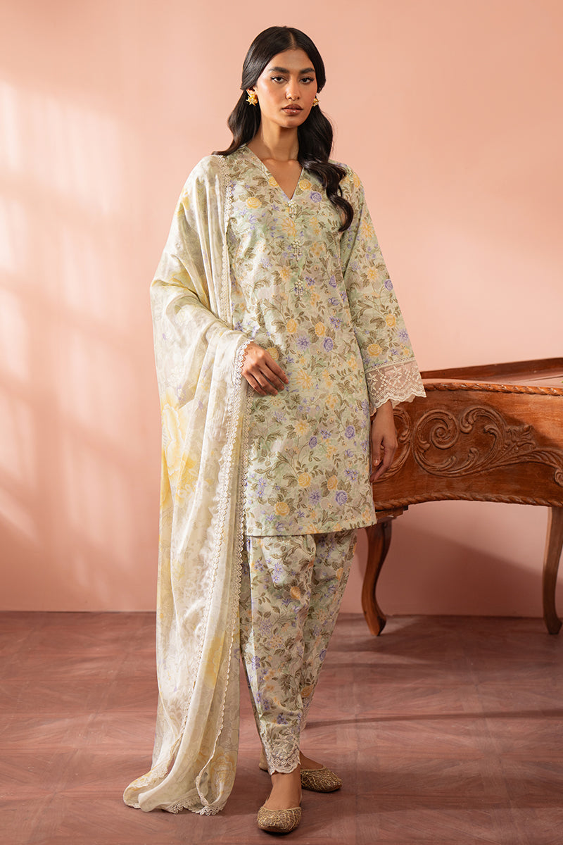 Cross Stitch | Cambric Lawn 24 | AQUA PLUSH by Cross Stitch - Designer Dress - Type: Casuals - Available at Libayah - 100% Original