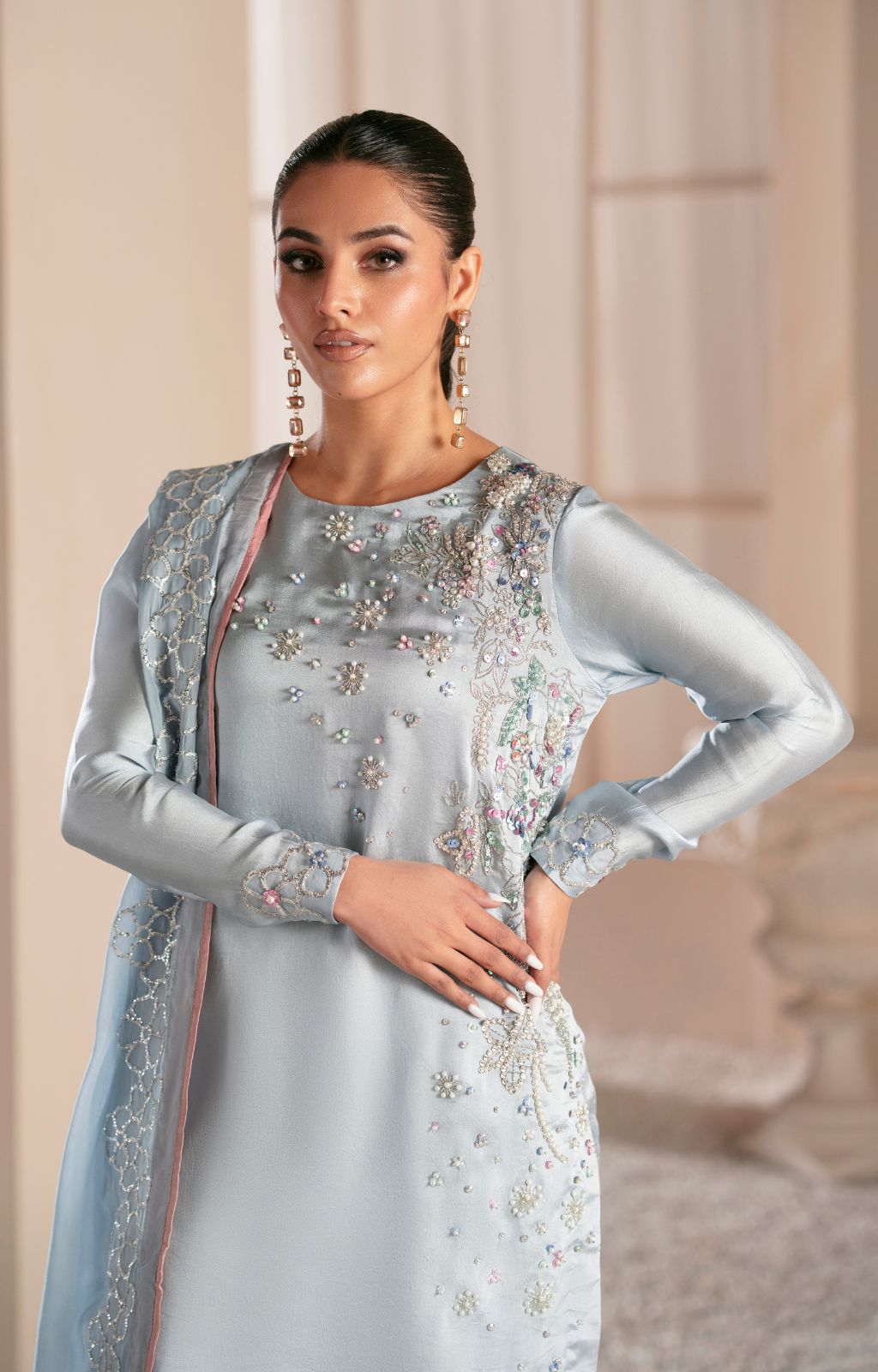 Ajr Couture | Symphony Luxe Festive 25 | Midnight Bloom by AJR Couture - Designer Dress - Type: Ladies Clothes - Available at Libayah - 100% Original