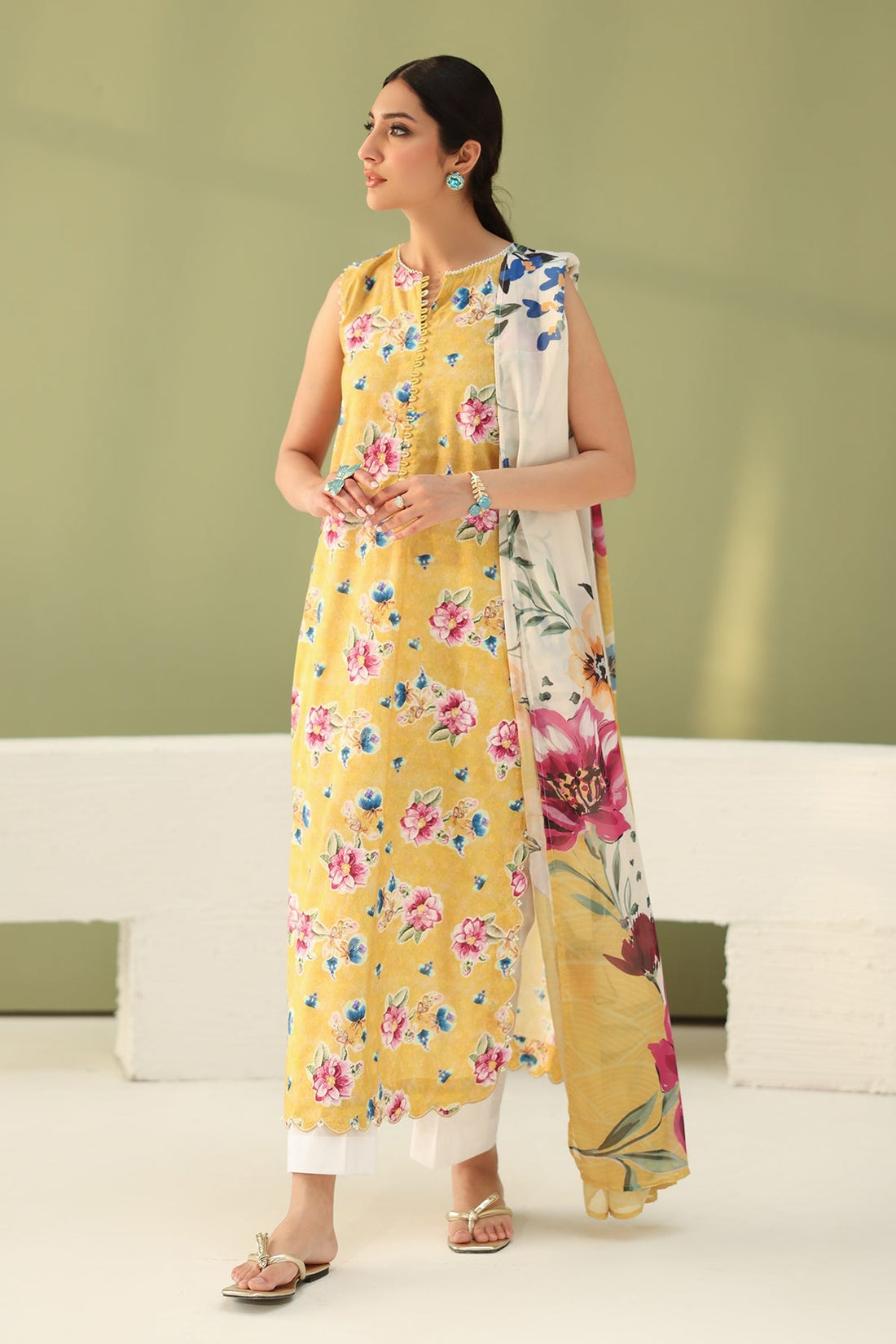 Baroque | Eid Printique | EMBROIDERED PRINTED LAWN UF-4182 by Baroque - Designer Dress - Type: Ladies Clothes - Available at Libayah - 100% Original