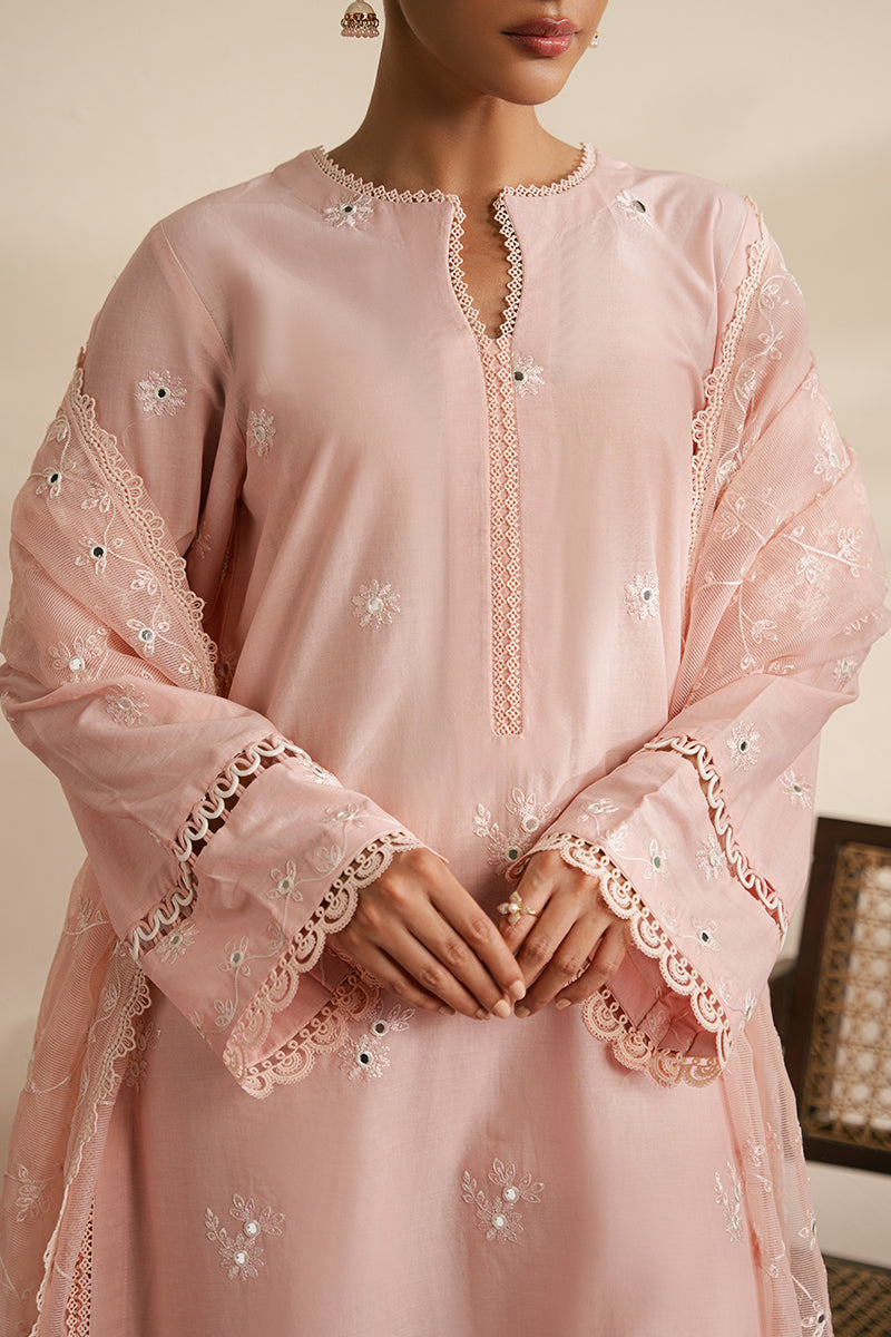 Cross Stitch | Embroidered Lawn Mahiri 24 | SILVER PINK by Cross Stitch - Designer Dress - Type: Luxury - Available at Libayah - 100% Original
