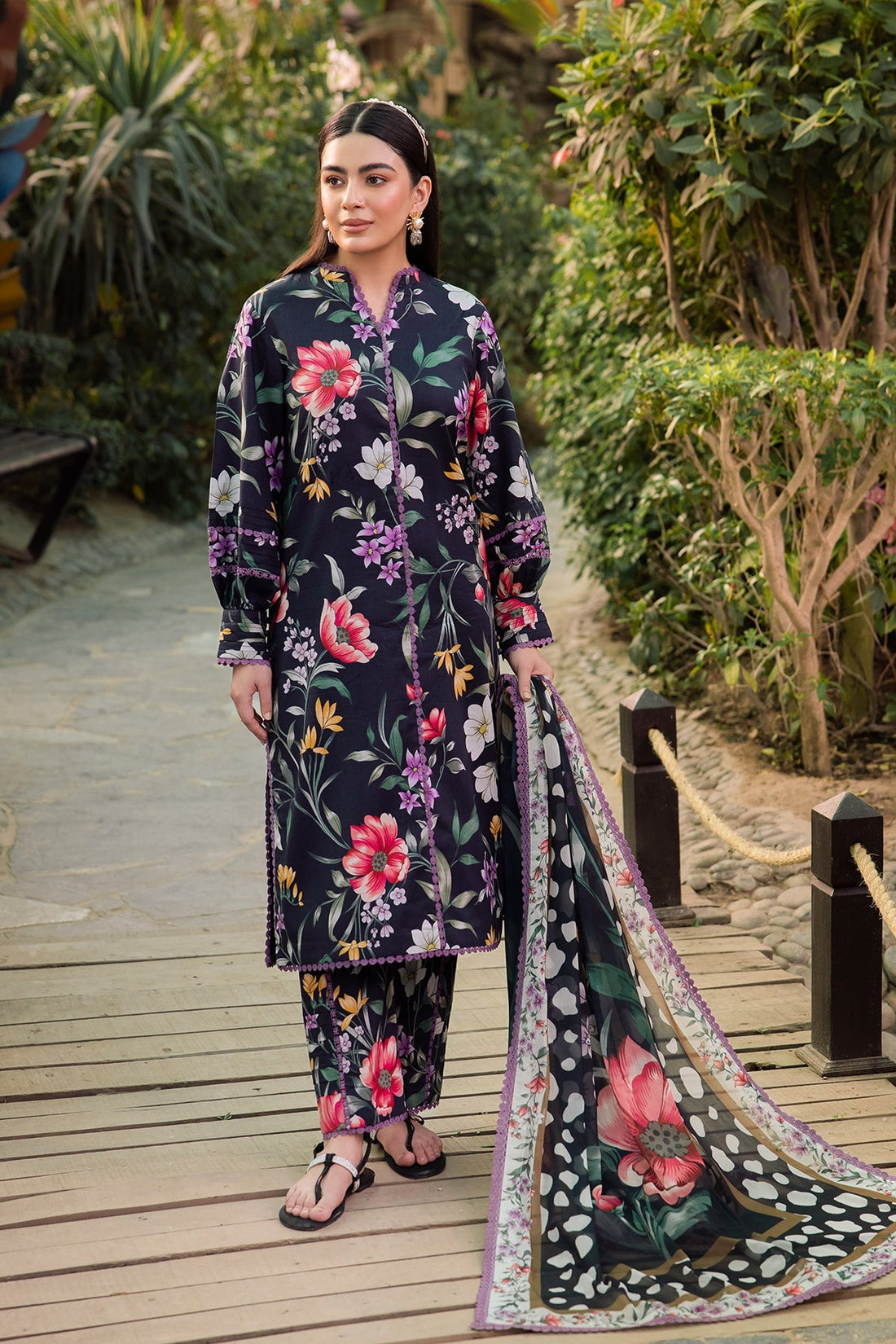 Alizeh | Sheen Lawn Prints 24 | VIOLA by Alizeh - Designer Dress - Type: Ladies Clothes - Available at Libayah - 100% Original