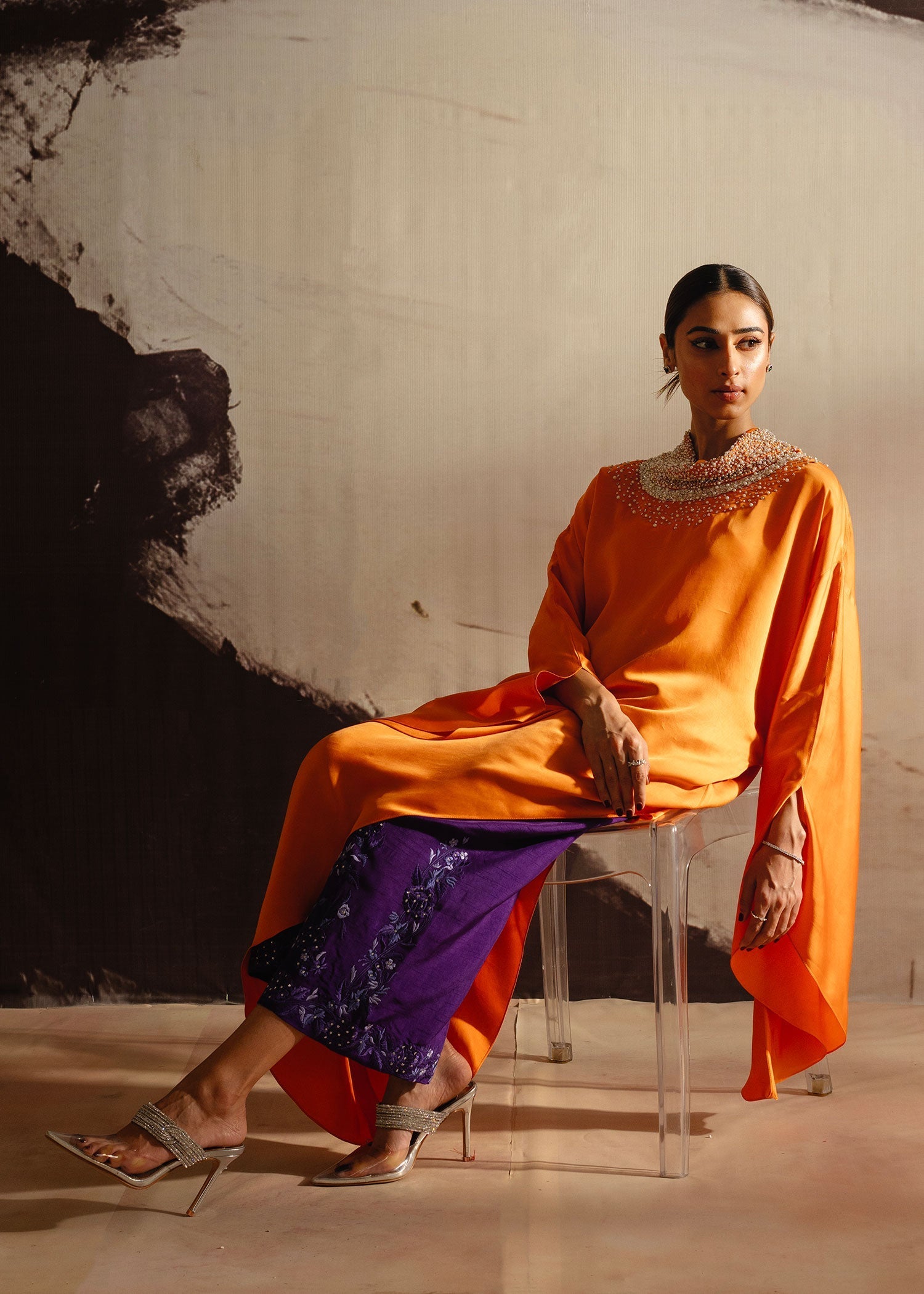 Mahgul | Eye of Cemal | Mandarin Glow by Mahgul - Designer Dress - Type: Ladies Clothes - Available at Libayah - 100% Original