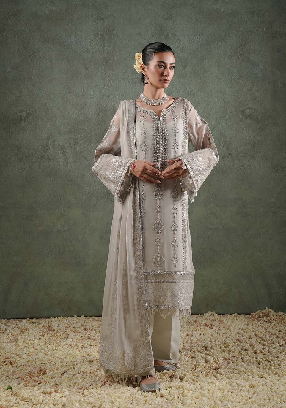 Zarqash | Lakhnawi Festive Chiffon 24 |  ZQL 008B EILA by Zarqash - Designer Dress - Type: Ladies Clothes - Available at Libayah - 100% Original