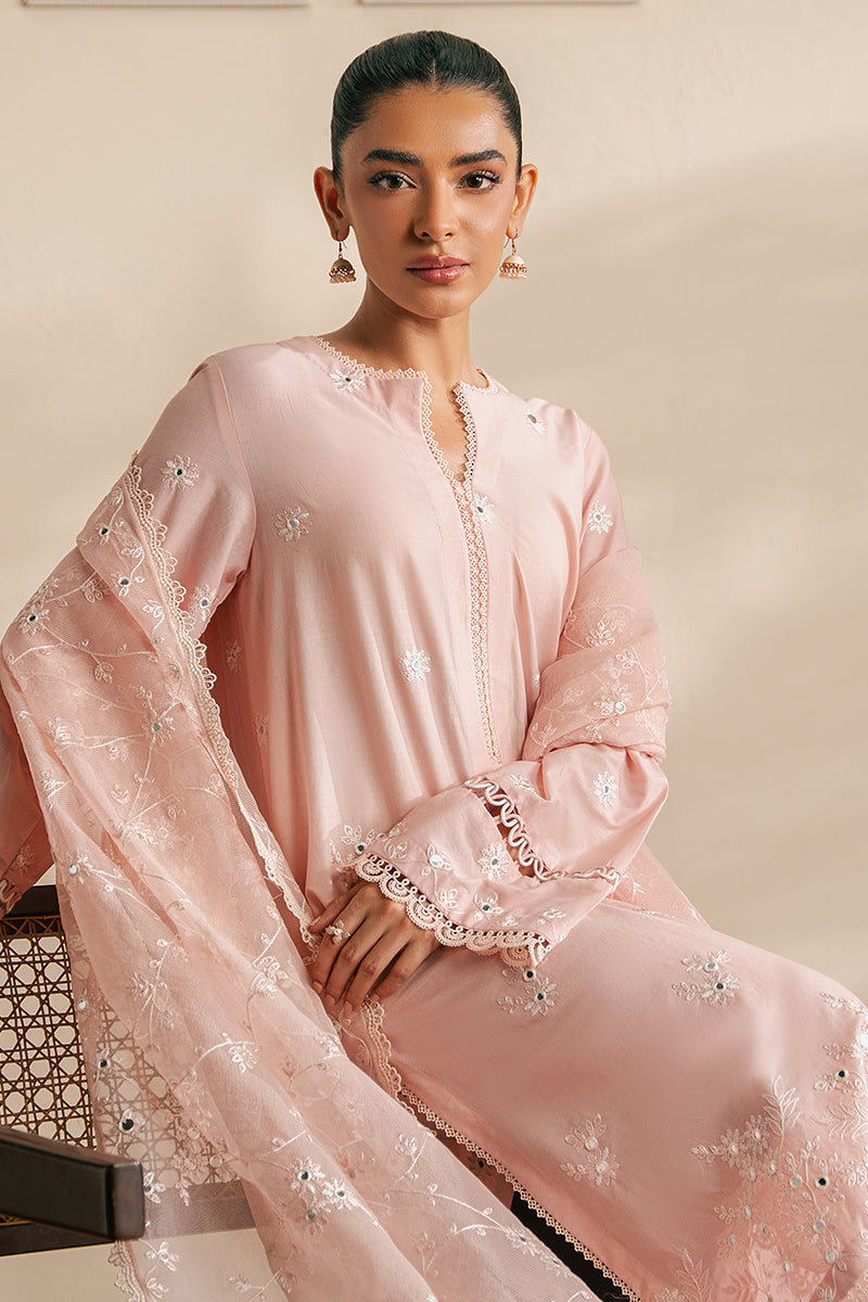 Cross Stitch | Embroidered Lawn Mahiri 24 | SILVER PINK by Cross Stitch - Designer Dress - Type: Luxury - Available at Libayah - 100% Original