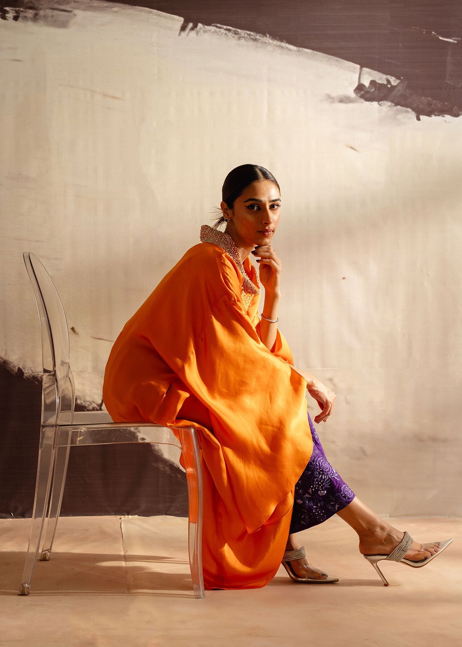 Mahgul | Eye of Cemal | Mandarin Glow by Mahgul - Designer Dress - Type: Ladies Clothes - Available at Libayah - 100% Original
