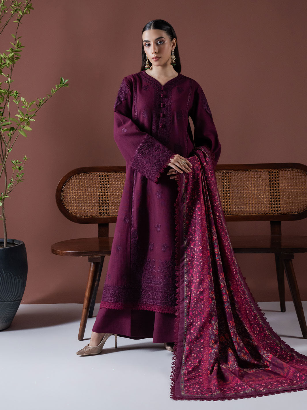 Faiza Faisal | Winter Edit 2024 | EMBER by Faiza Faisal - Designer Dress - Type: Ladies Clothes - Available at Libayah - 100% Original