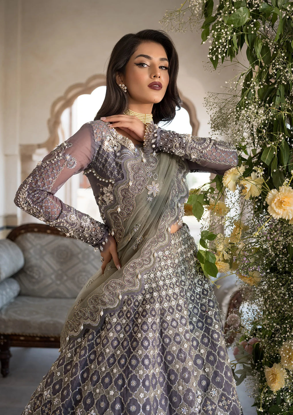 Elaf Premium | Formal Handwork Collection | EFH-02 NAZNEEN by Elaf Premium - Designer Dress - Type: Ladies Clothes - Available at Libayah - 100% Original