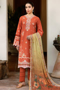 Farasha | Summer Weaves Embroidered Lawn | Orange Petal by Farasha - Designer Dress - Type: Ladies Clothes - Available at Libayah - 100% Original
