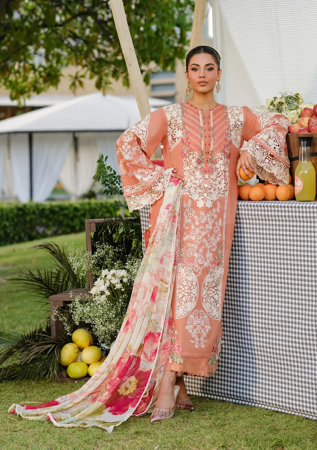 Elaf Premium | Luxury Lawn 25 | ELH-5A AUTUMN DREAM by Elaf Premium - Designer Dress - Type: Ladies Clothes - Available at Libayah - 100% Original