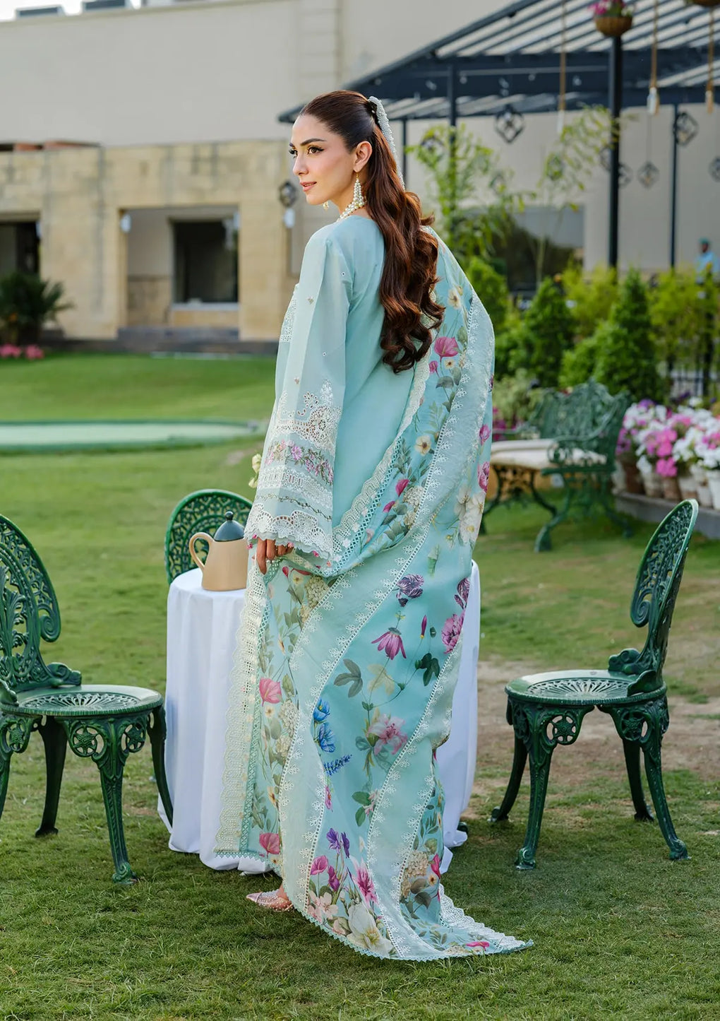 Elaf Premium | Luxury Lawn 25 | ELH-2B ZOYA by Elaf Premium - Designer Dress - Type: Ladies Clothes - Available at Libayah - 100% Original