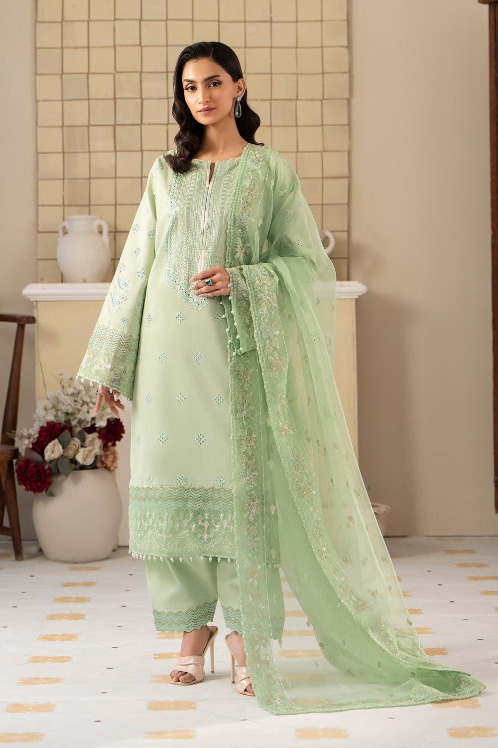 Maryum N Maria | Luxury Lawn 25 | AZAL - MS50116 by Maryum N Maria - Designer Dress - Type: Ladies Clothes - Available at Libayah - 100% Original