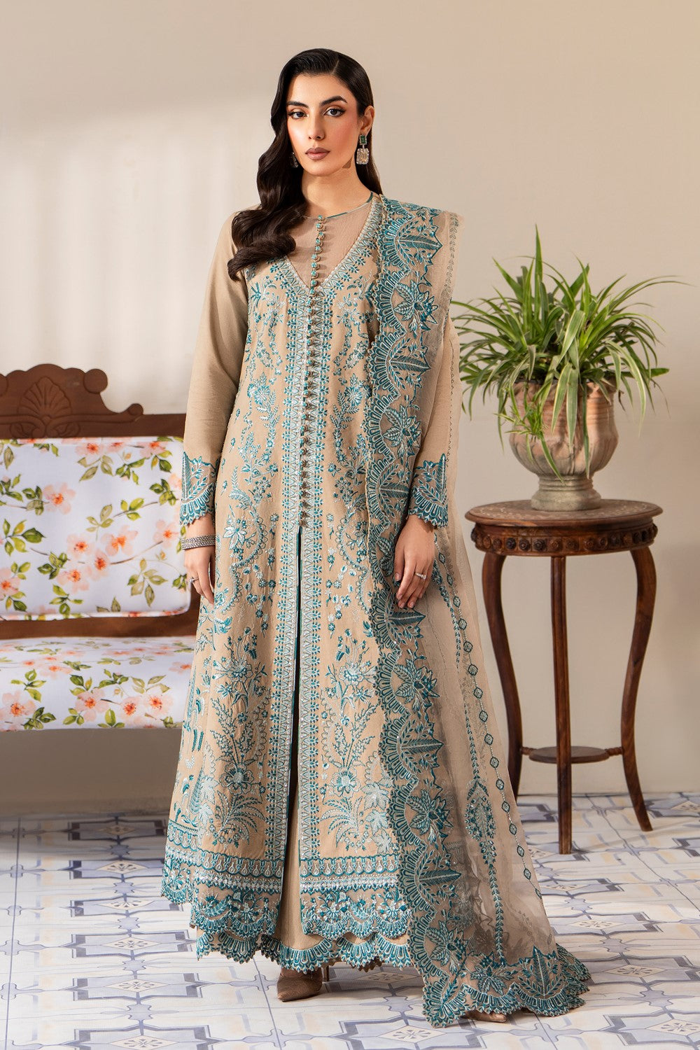 Maryum N Maria | Luxury Lawn 25 | ASHYA - MS50119 by Maryum N Maria - Designer Dress - Type: Ladies Clothes - Available at Libayah - 100% Original