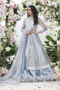 Wahajmkhan | Eden wedding Formals | ICE BLUE ANARKALI WITH FRILL LENGA by Wahaj M.Khan - Designer Dress - Type: Ladies Clothes - Available at Libayah - 100% Original