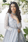 Wahajmkhan | Eden wedding Formals | ICE BLUE ANARKALI WITH FRILL LENGA by Wahaj M.Khan - Designer Dress - Type: Ladies Clothes - Available at Libayah - 100% Original