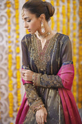 Wahajmbegum | Mehrunnisa Wedding Formals | NAVY MEHSURI ANARKALI by Wahaj M.Khan - Designer Dress - Type: Ladies Clothes - Available at Libayah - 100% Original