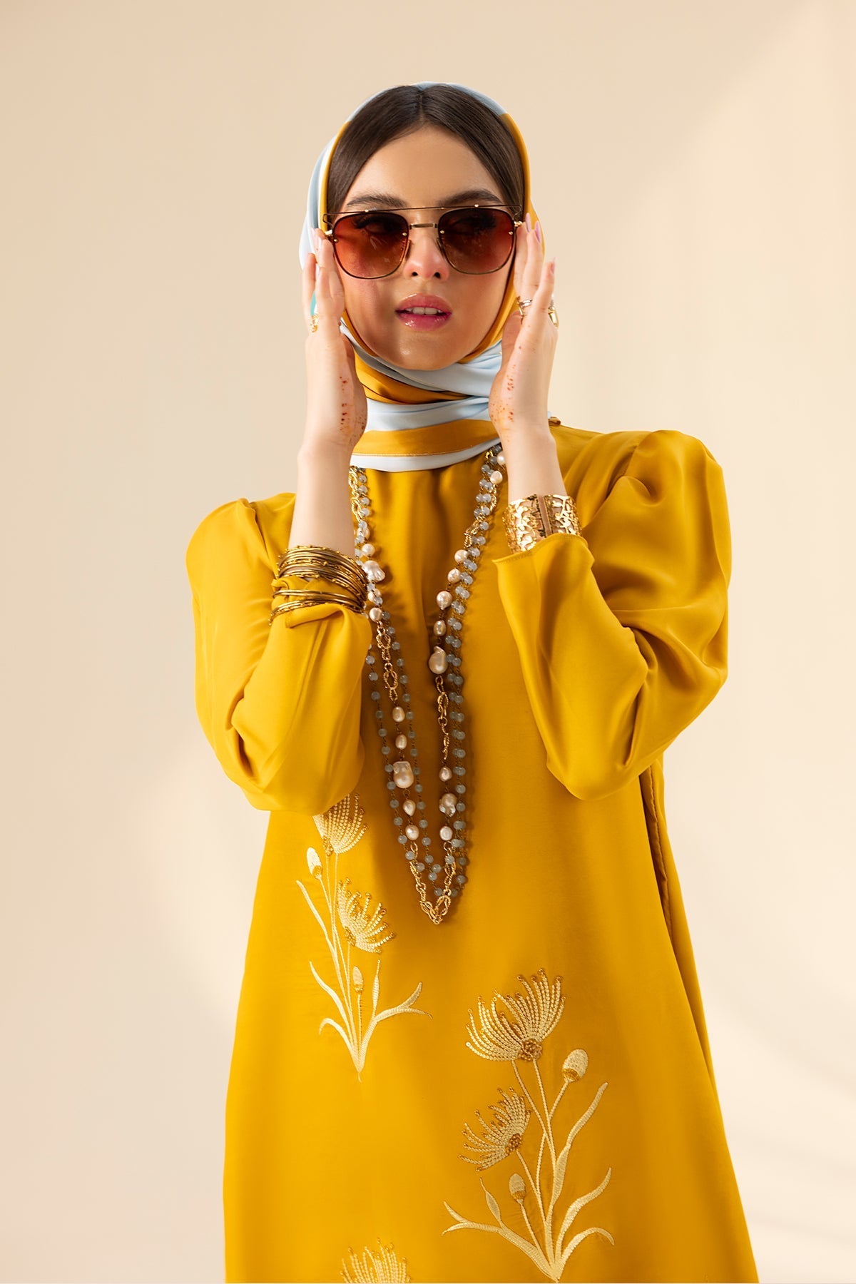 Erum Khan | Lillia Summer Edit | Honey Haze by Erum Khan - Designer Dress - Type: Ladies Clothes - Available at Libayah - 100% Original