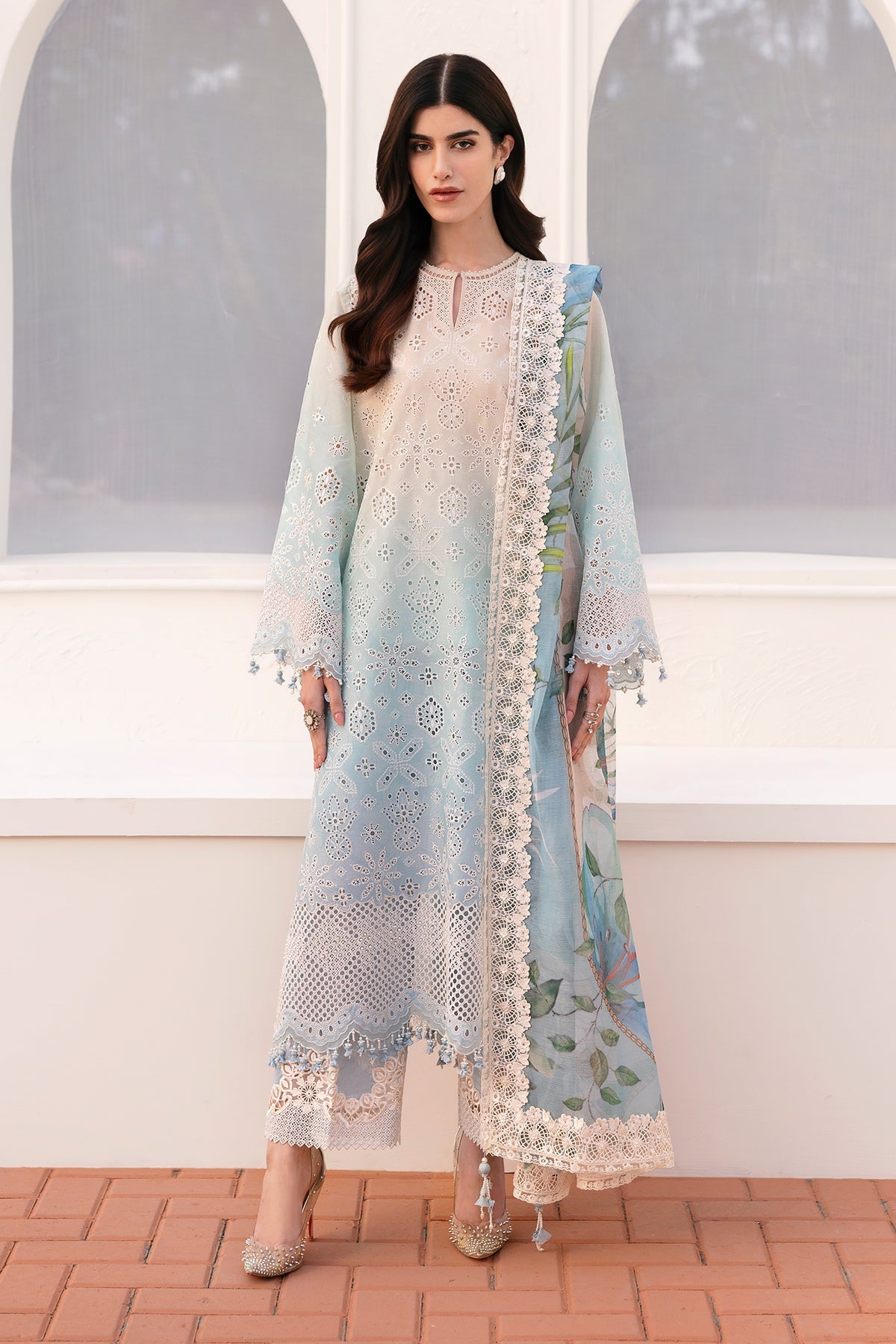 Baroque | Eid Printique | EMBROIDERED PRINTED LAWN UF-4185 by Baroque - Designer Dress - Type: Ladies Clothes - Available at Libayah - 100% Original