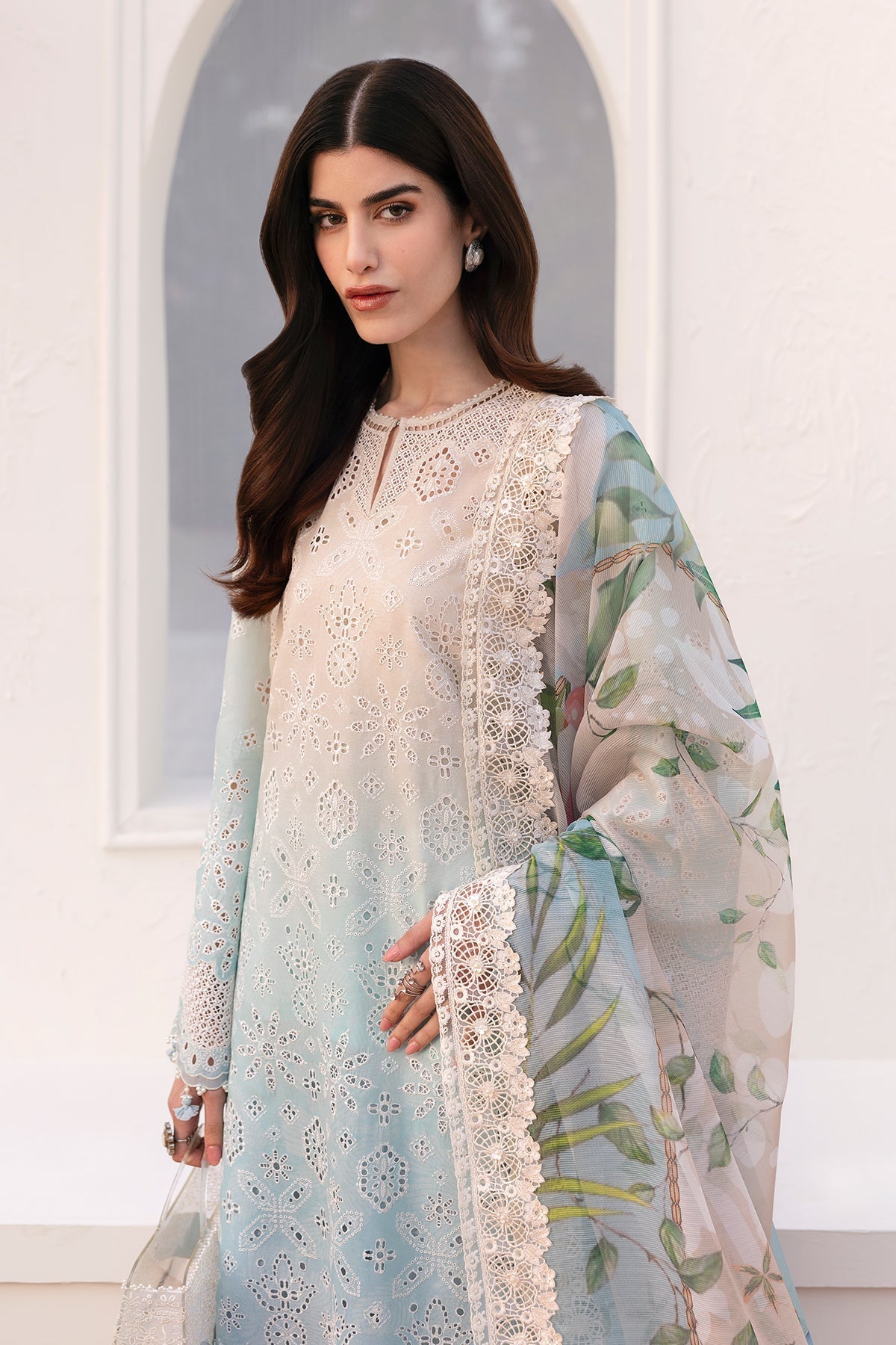 Baroque | Eid Printique | EMBROIDERED PRINTED LAWN UF-4185 by Baroque - Designer Dress - Type: Ladies Clothes - Available at Libayah - 100% Original