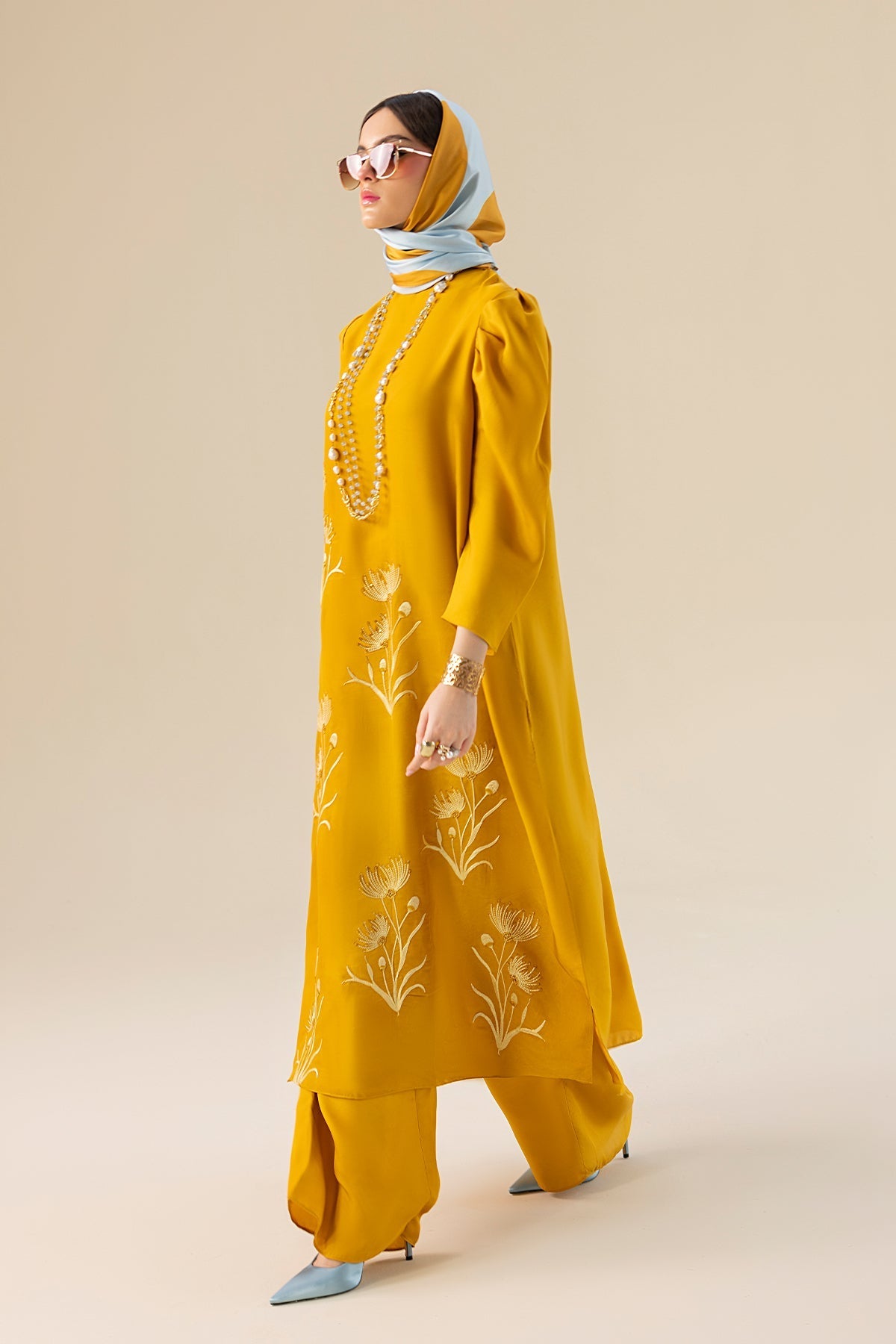 Erum Khan | Lillia Summer Edit | Honey Haze by Erum Khan - Designer Dress - Type: Ladies Clothes - Available at Libayah - 100% Original