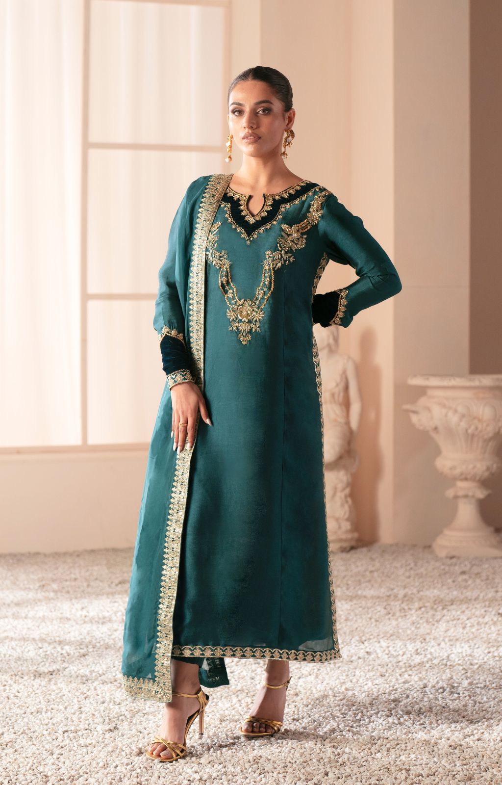 Ajr Couture | Symphony Luxe Festive 25 | Jade by AJR Couture - Designer Dress - Type: Ladies Clothes - Available at Libayah - 100% Original