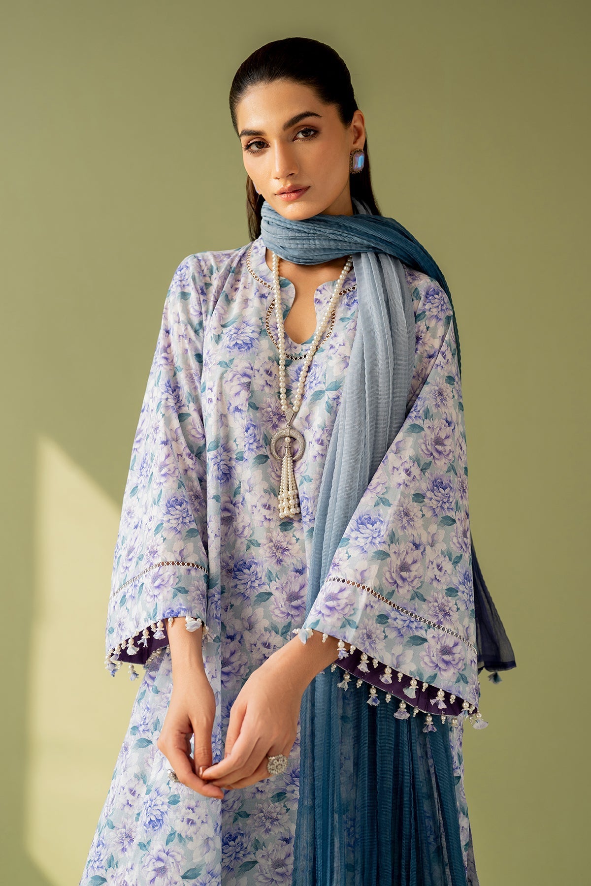 Baroque | Eid Printique | EMBROIDERED PRINTED LAWN UF-4167 by Baroque - Designer Dress - Type: Ladies Clothes - Available at Libayah - 100% Original