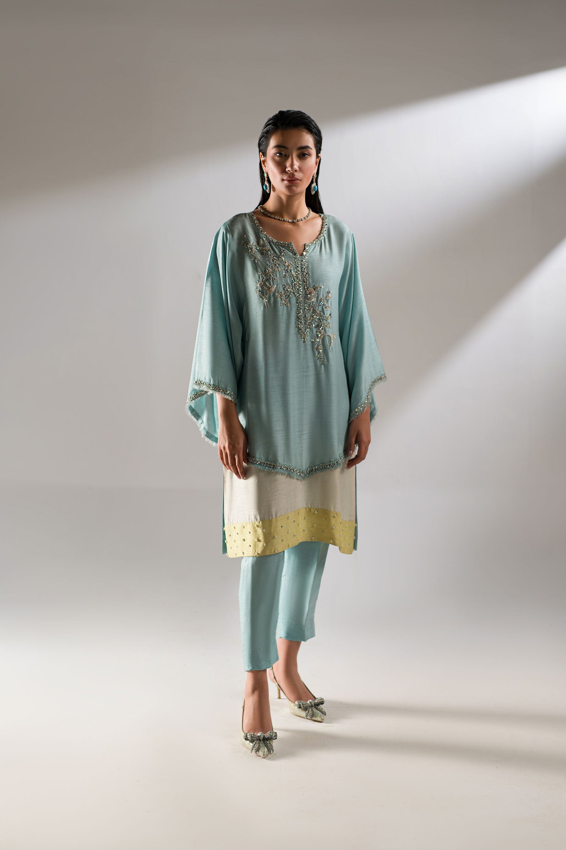 Ammara Khan | Lily Luxury Formals 24 | PASTEL COLOR BLOCK (D-02) by Ammara Khan - Designer Dress - Type: Ladies Clothes - Available at Libayah - 100% Original