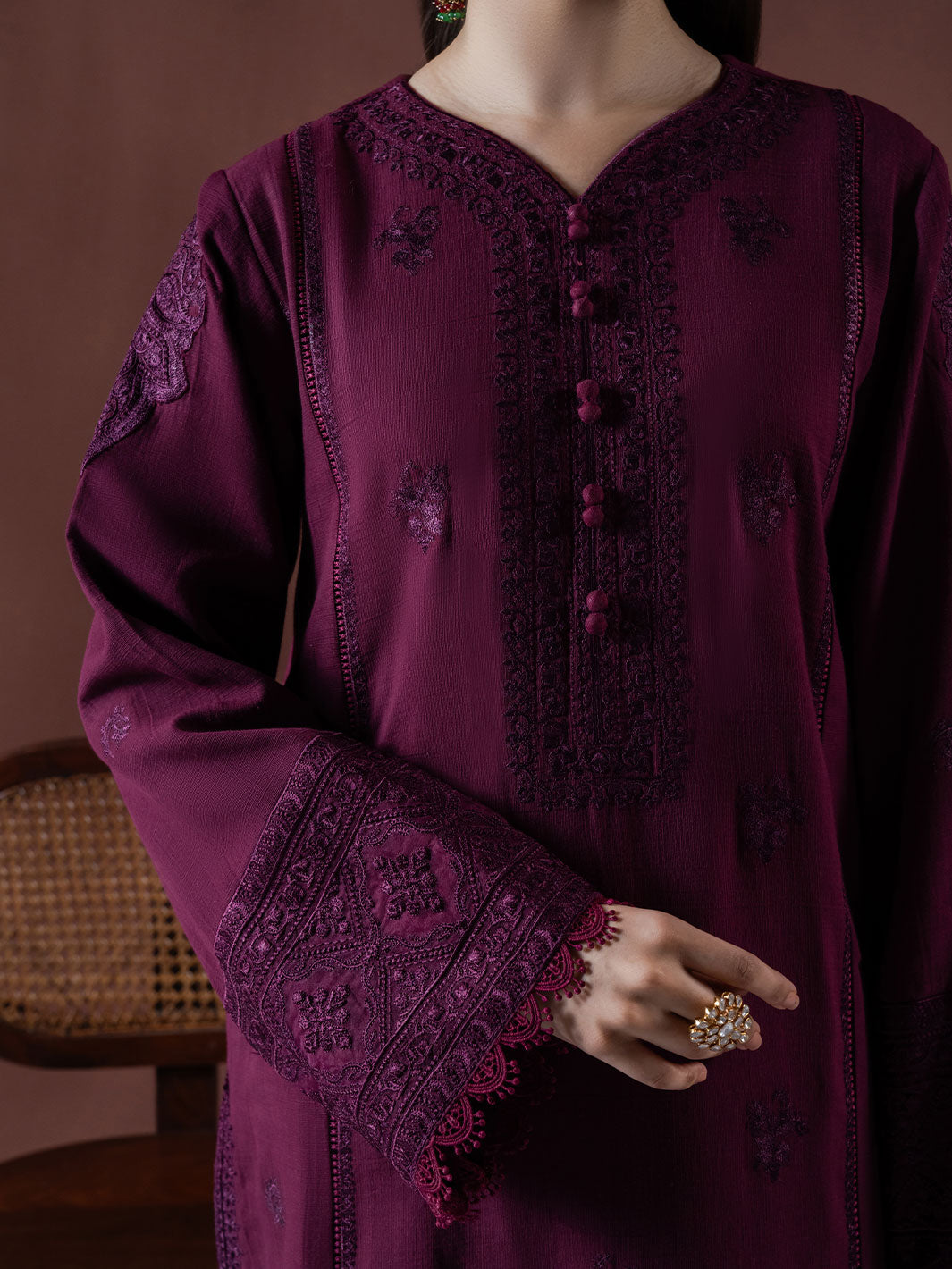 Faiza Faisal | Winter Edit 2024 | EMBER by Faiza Faisal - Designer Dress - Type: Ladies Clothes - Available at Libayah - 100% Original