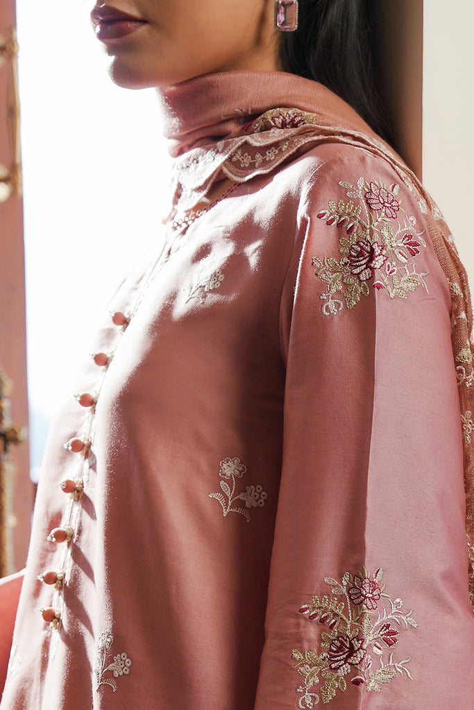 Cross Stitch | Satin De Luxe | MYSTIC PINK by Cross Stitch - Designer Dress - Type: Luxury - Available at Libayah - 100% Original