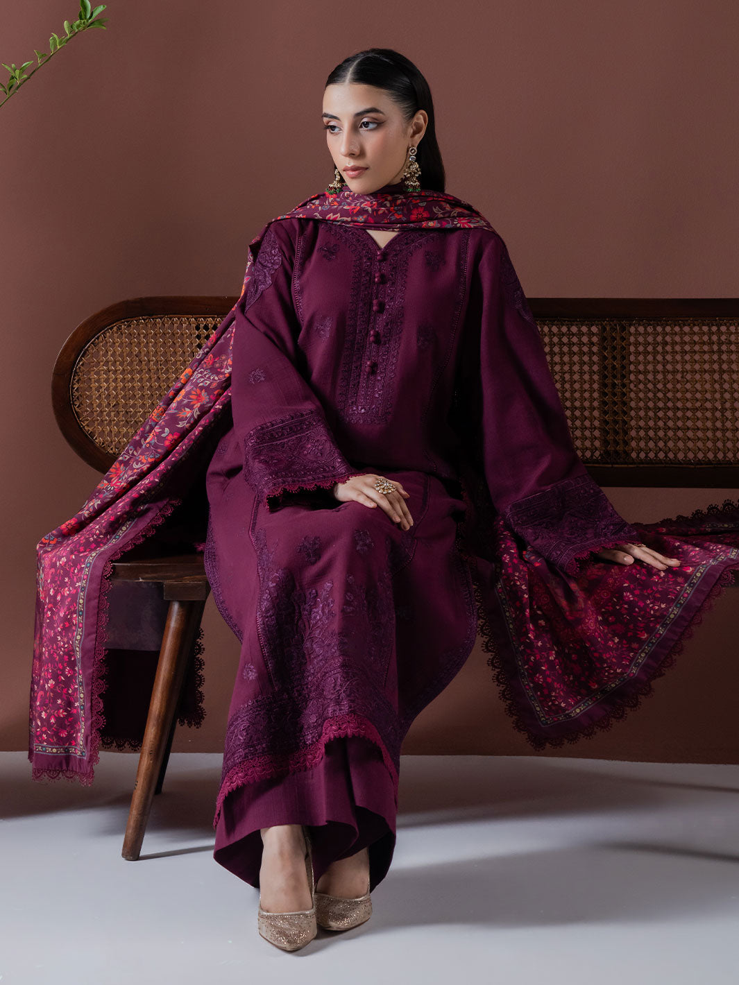 Faiza Faisal | Winter Edit 2024 | EMBER by Faiza Faisal - Designer Dress - Type: Ladies Clothes - Available at Libayah - 100% Original