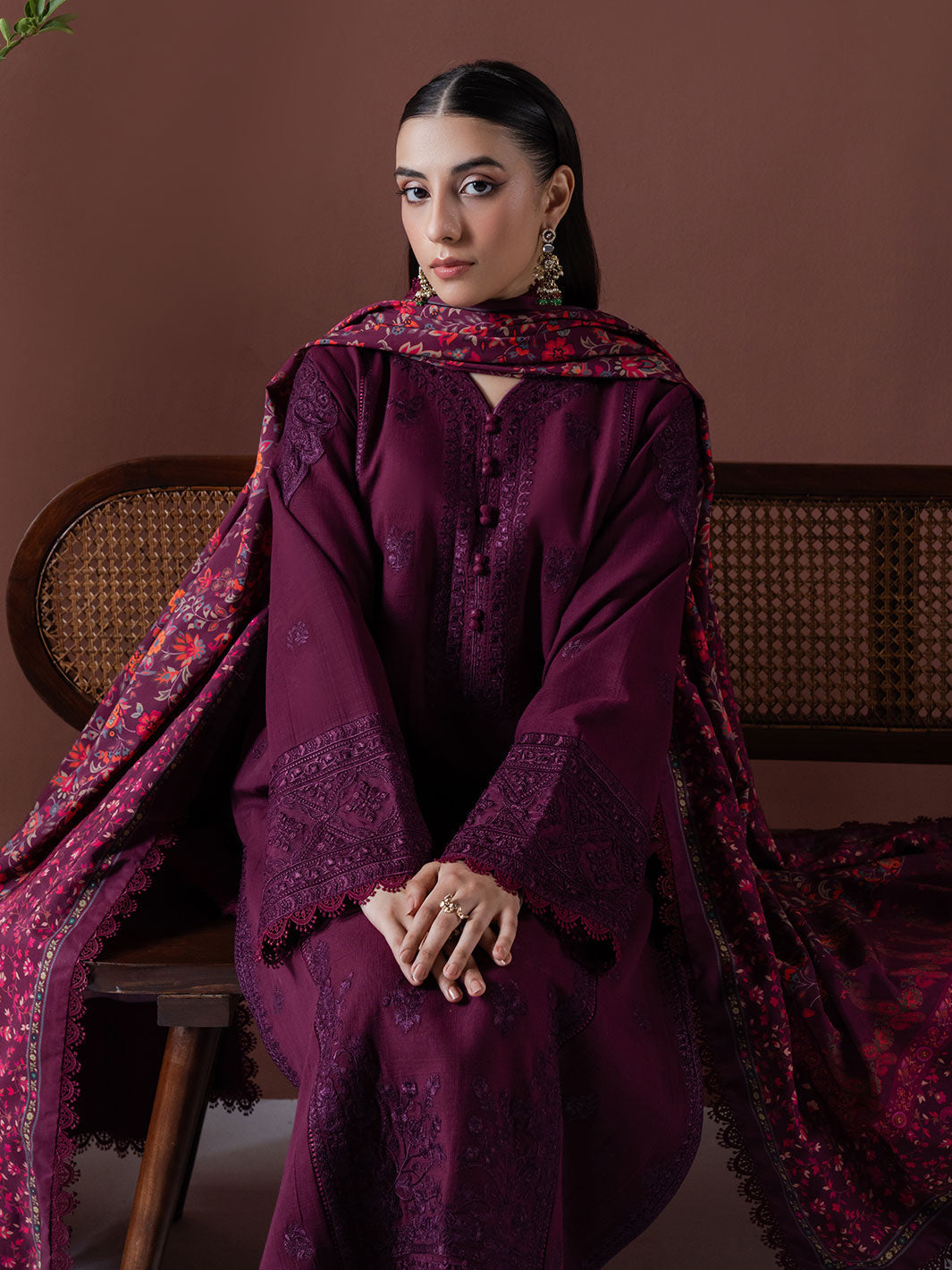 Faiza Faisal | Winter Edit 2024 | EMBER by Faiza Faisal - Designer Dress - Type: Ladies Clothes - Available at Libayah - 100% Original