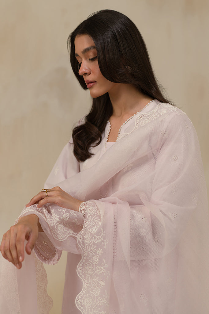 Cross Stitch | Chikankari Lawn 24 | PALE LILAC by Cross Stitch - Designer Dress - Type: Ladies Clothes - Available at Libayah - 100% Original