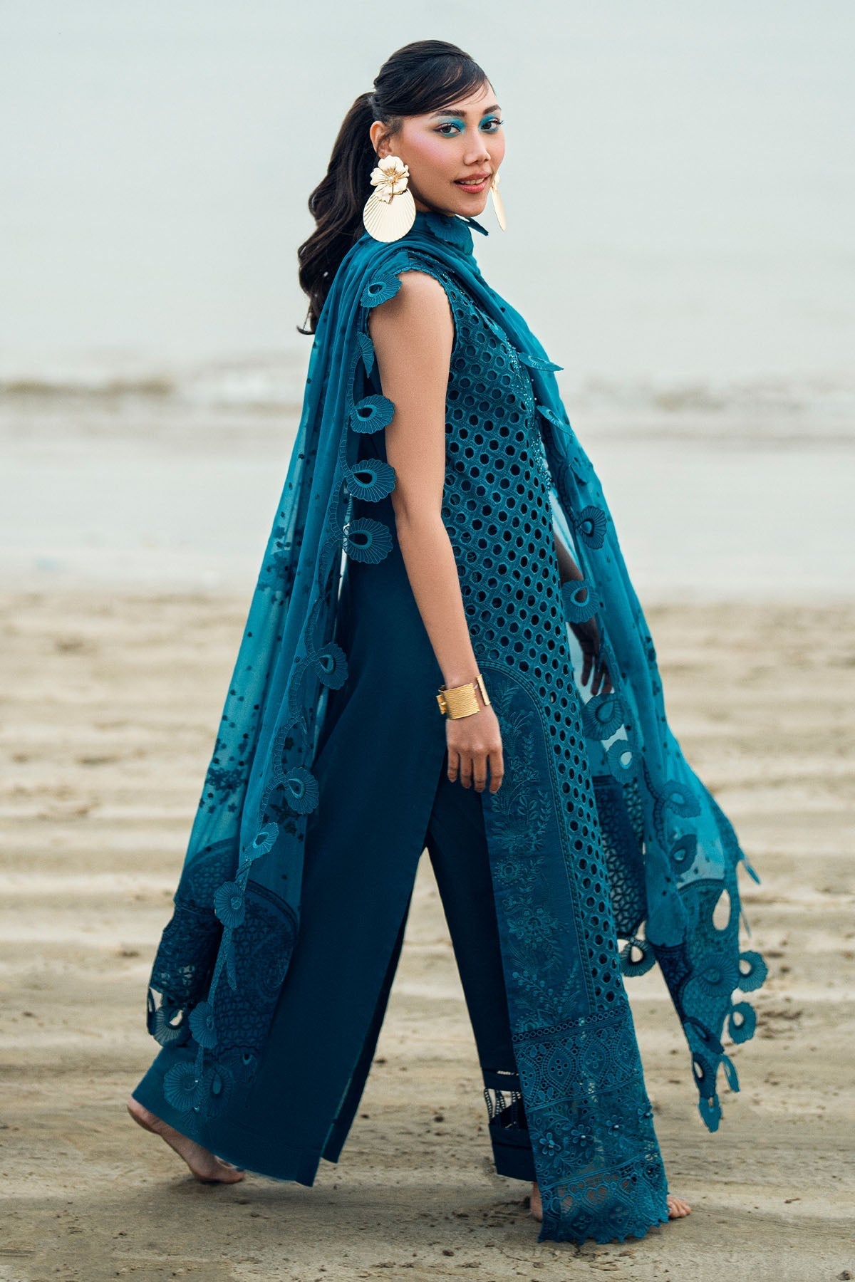 Nureh | Khuwab Luxury Lawn | NE-148 by Nureh - Designer Dress - Type: Ladies Clothes - Available at Libayah - 100% Original